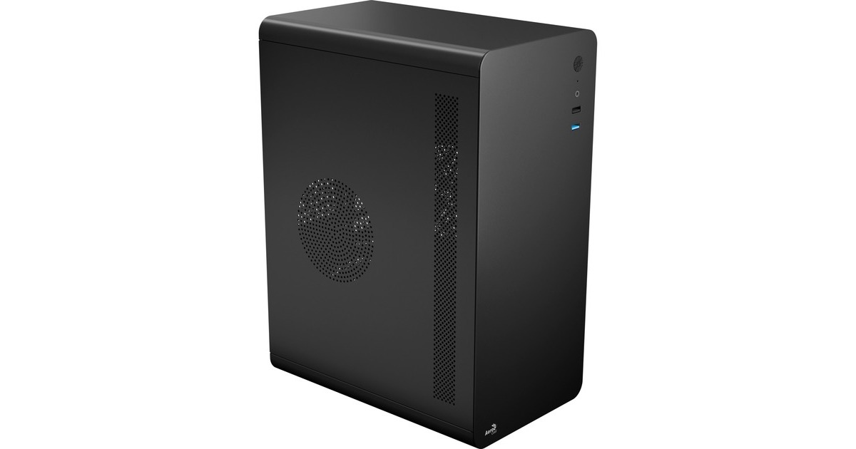 AerocoolCS110 mini tower behuizing  (Zwart | 2x USB-A)