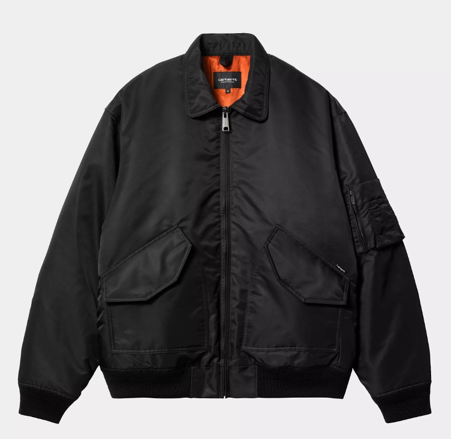 Carhartt WIP Olten Bomber Black / Turmeric
