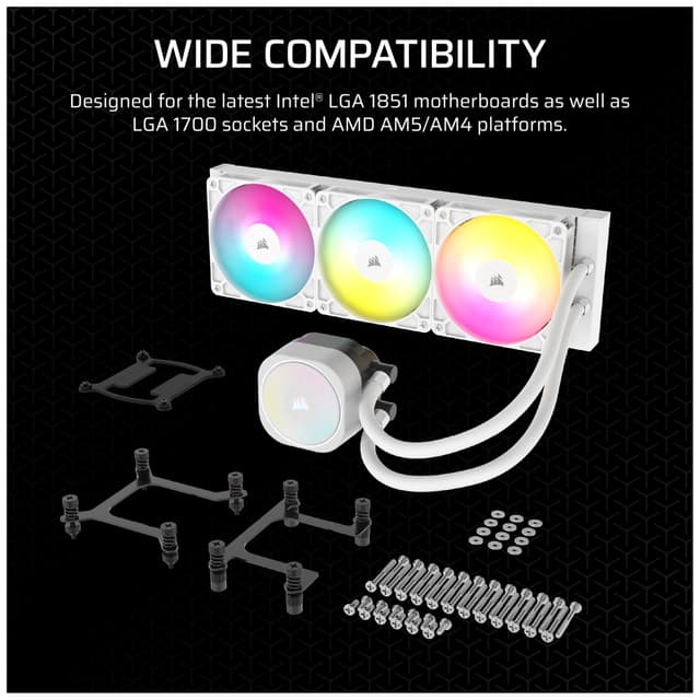 Corsair Nautilus 360mm RS ARGB CPU-vandkøler (hvid)