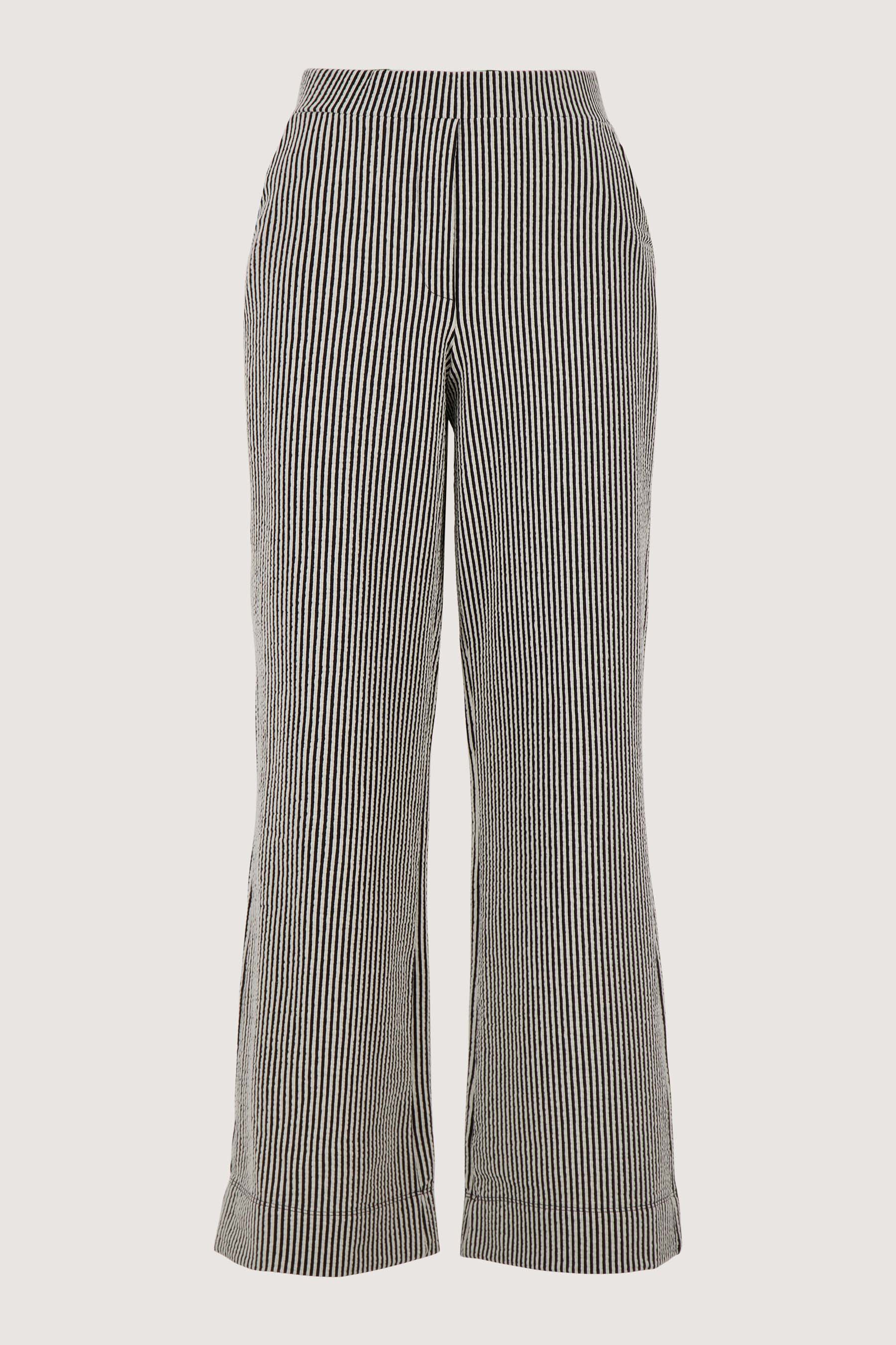 gestreepte broek met structuur