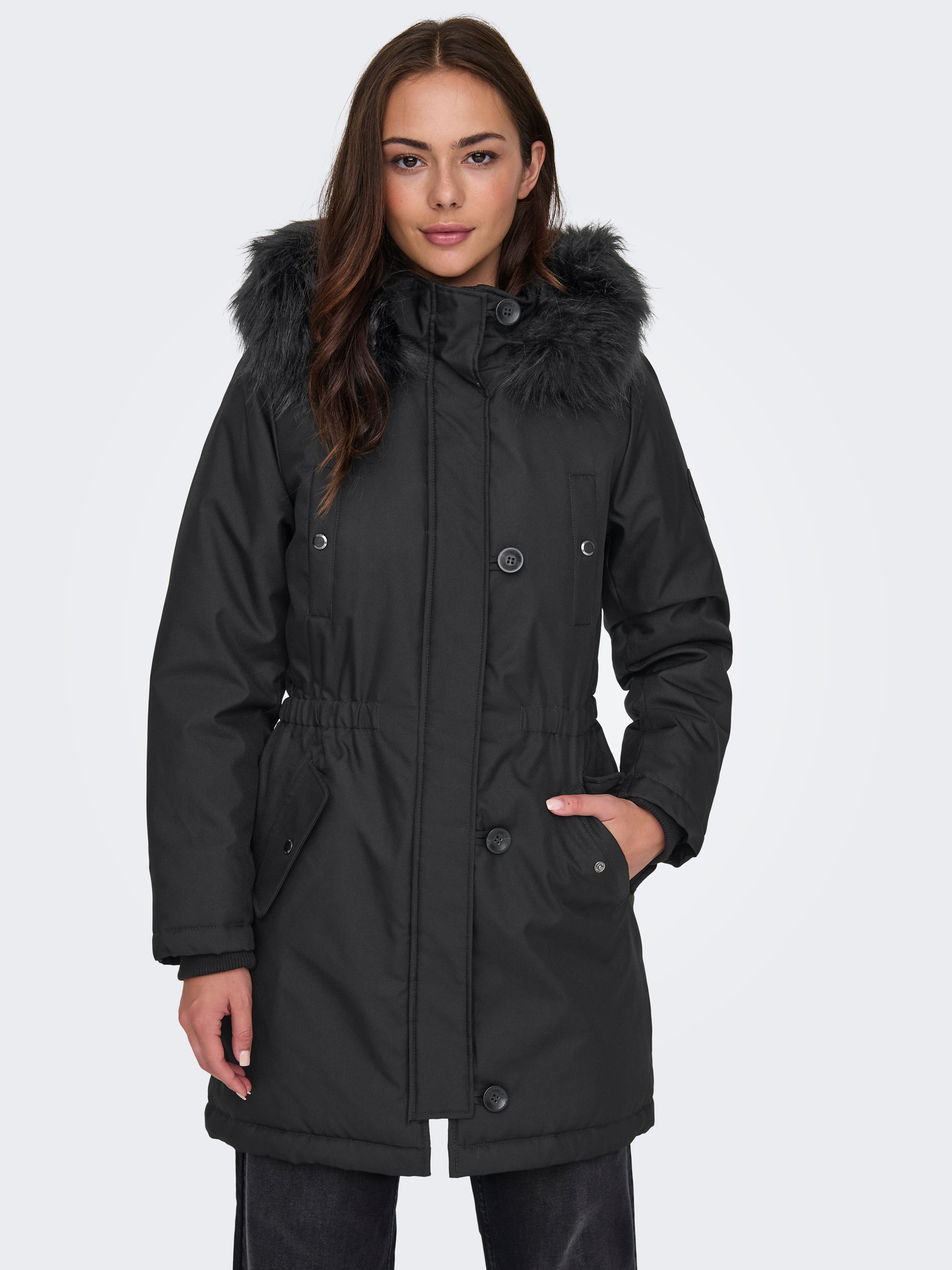 ONLIRIS Langer Parka Black
