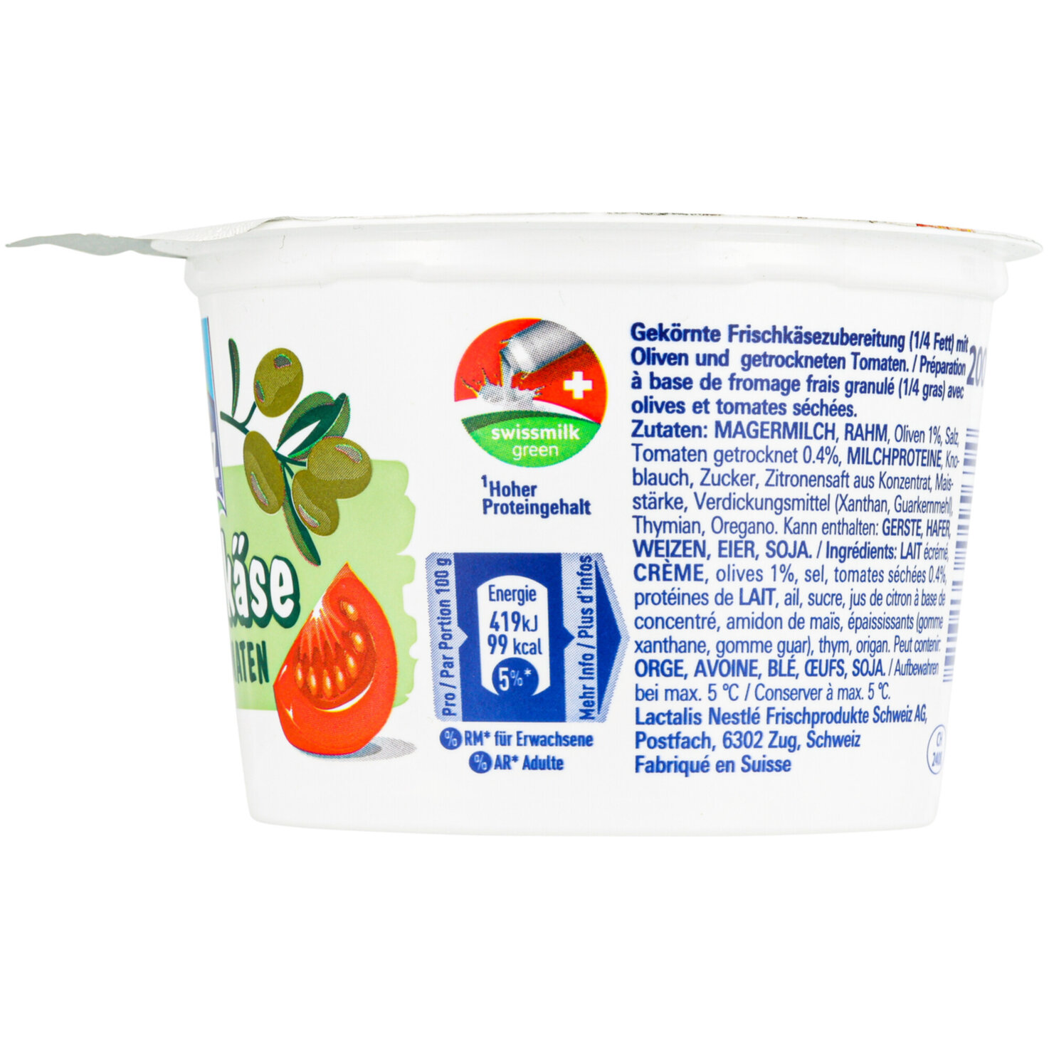 Hirz Hüttenkäse Oliven & Tomaten