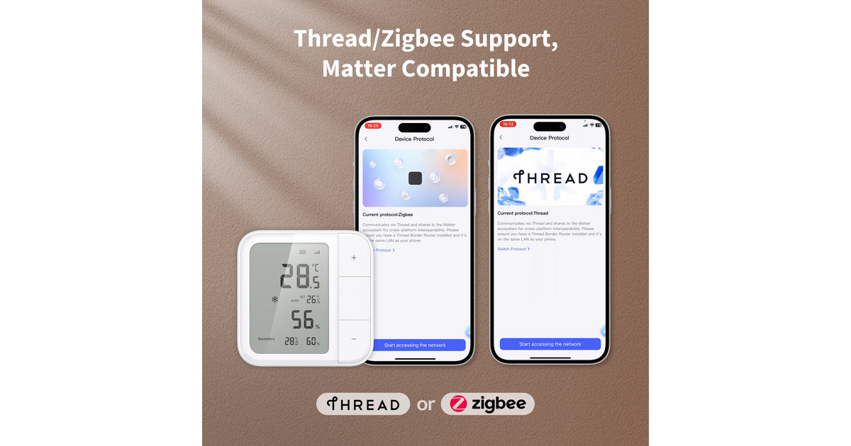 AqaraClimate Sensor W100  (Wit, Zigbee, Thread, Bluetooth, Matter)
