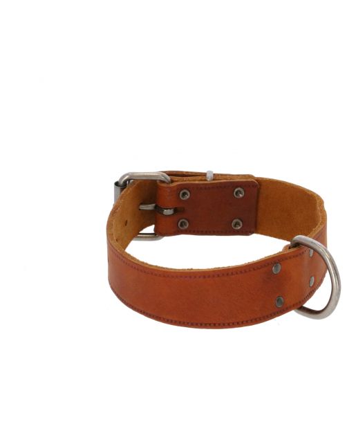Adori Halsband Vetleder Met Print Cognac - Hondenhalsband