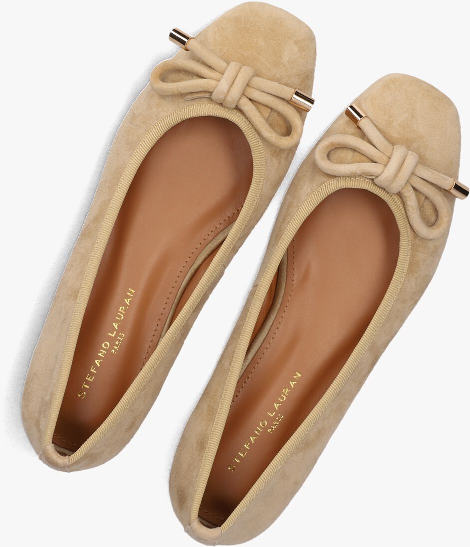 beige stefano lauran ballerina's ss36100