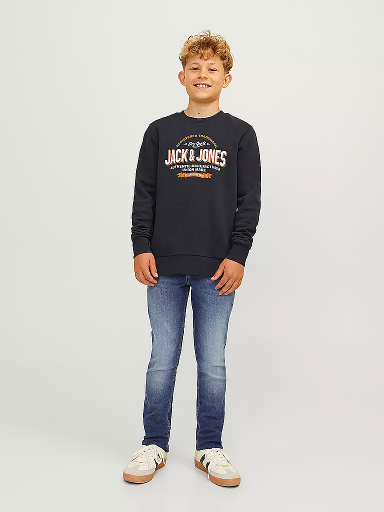 JACK & JONES Jungen Jeans Slim Fit JJIGLENN blau
