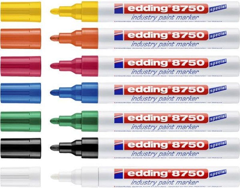 Edding - 8750 - Lakmarker - Geel - 10 Stuks - Schrijfdikte 2-4 mm