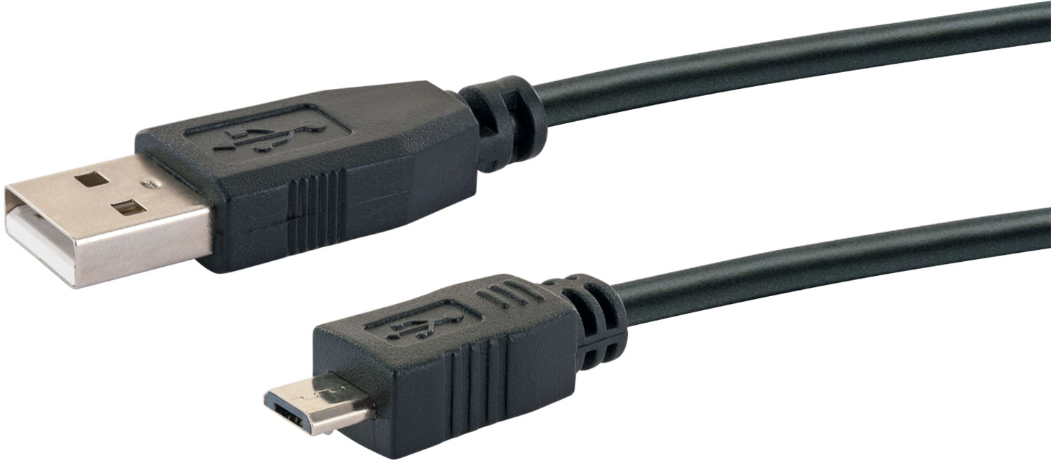 Schwaiger CK1512 1,8 meter zwarte micro-B USB aansluitkabel