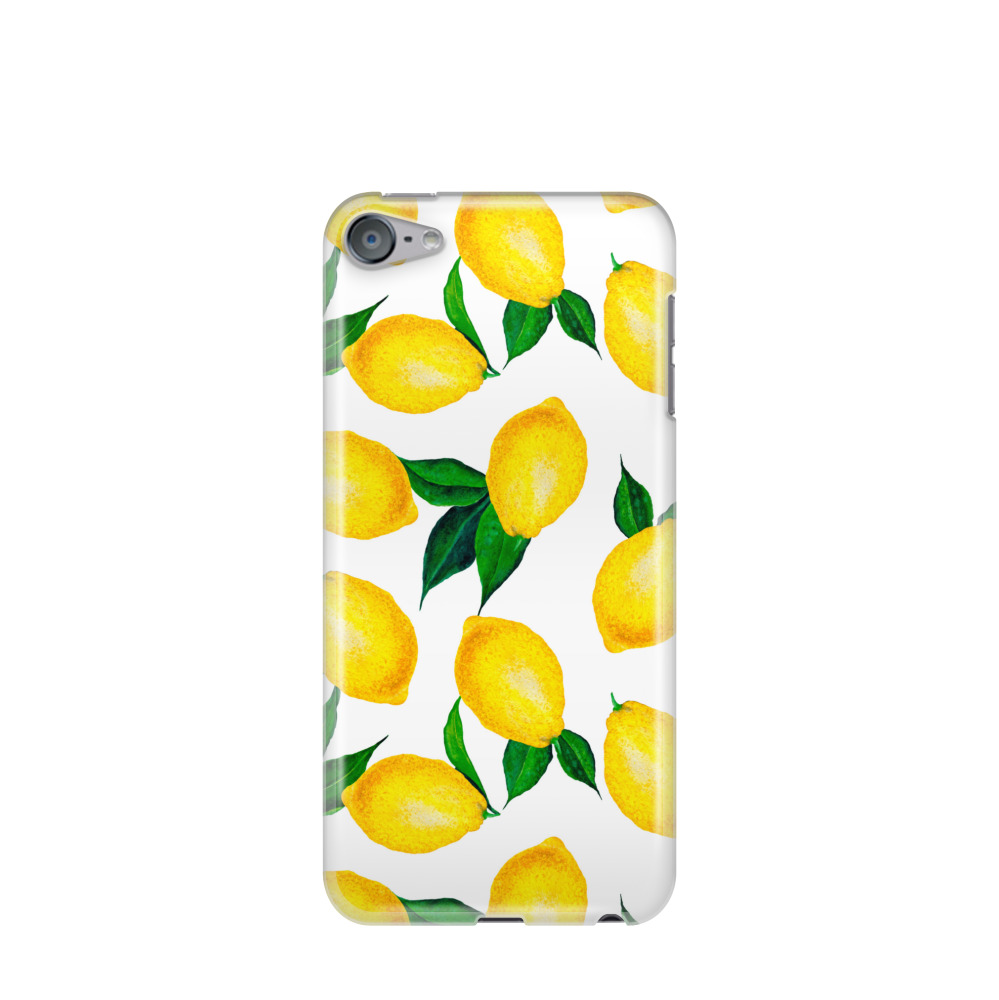 iPod Touch 7G Gummi Hülle Zitronenzeit - Weiss