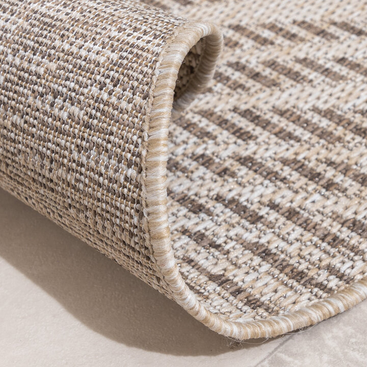 Rond buiten vloerkleed - Tiga Palm Taupe