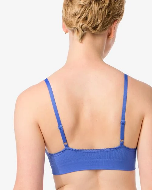 brassière sans couture bleu cobalt