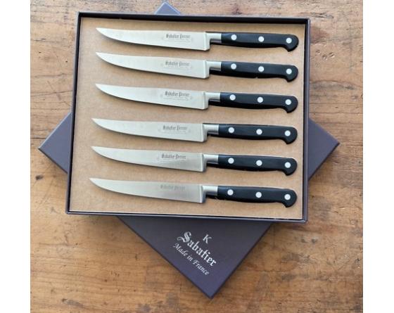 Coffret de 6 Steaks 13 cm Authentique - SABATIER PERRIER Couteaux de cuisine professionnel