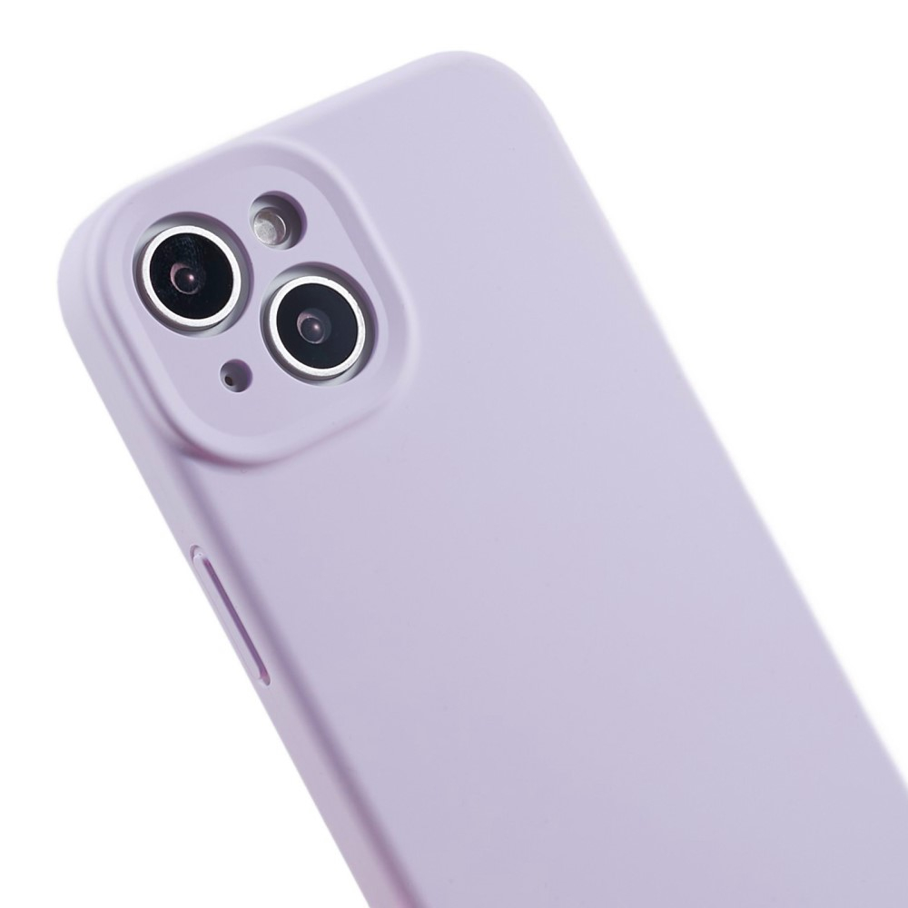 iPhone 15 Silikon Case Hülle mit Kameraschutz - Lila