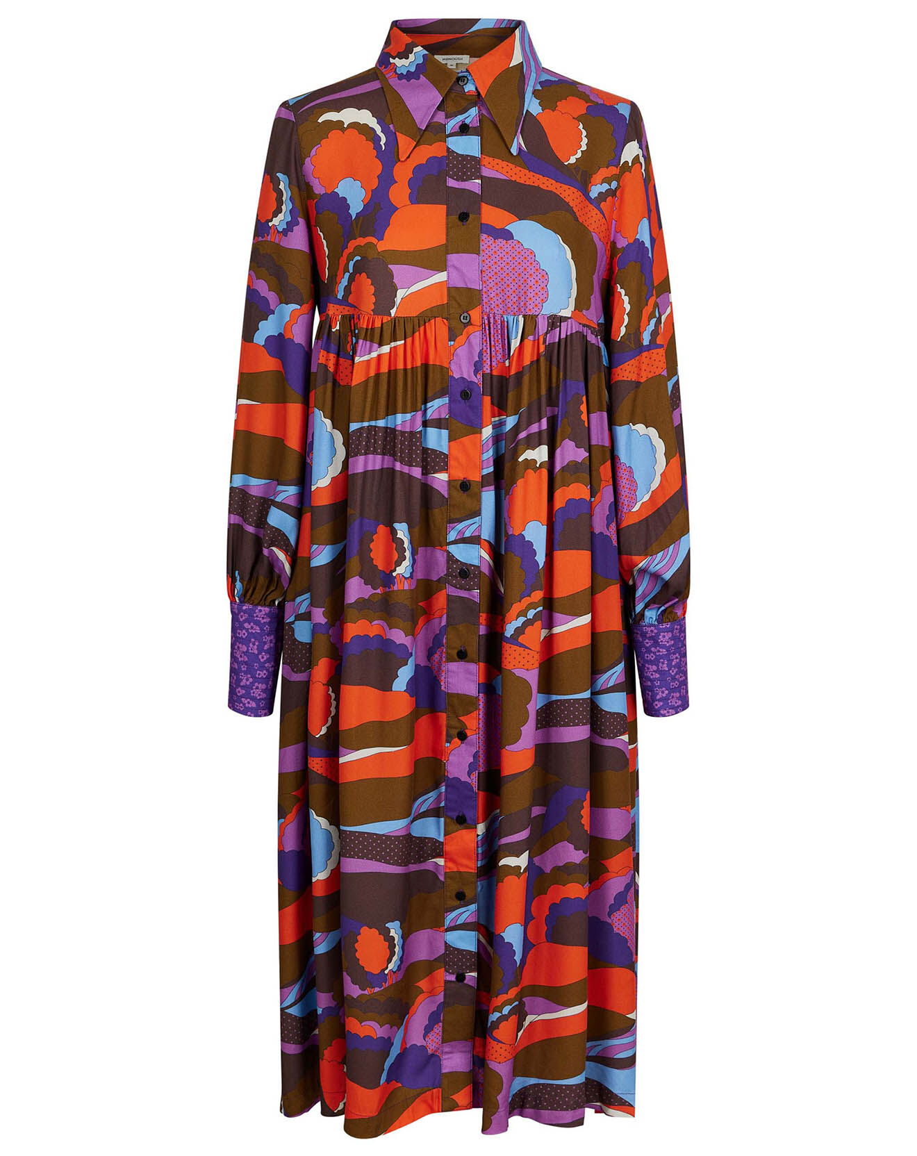 Manoush Robe Purple Country print lilas