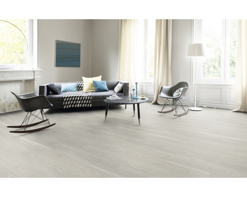Premium eiken grijswit zelfleggende vinylplank 18,4x121,9 cm