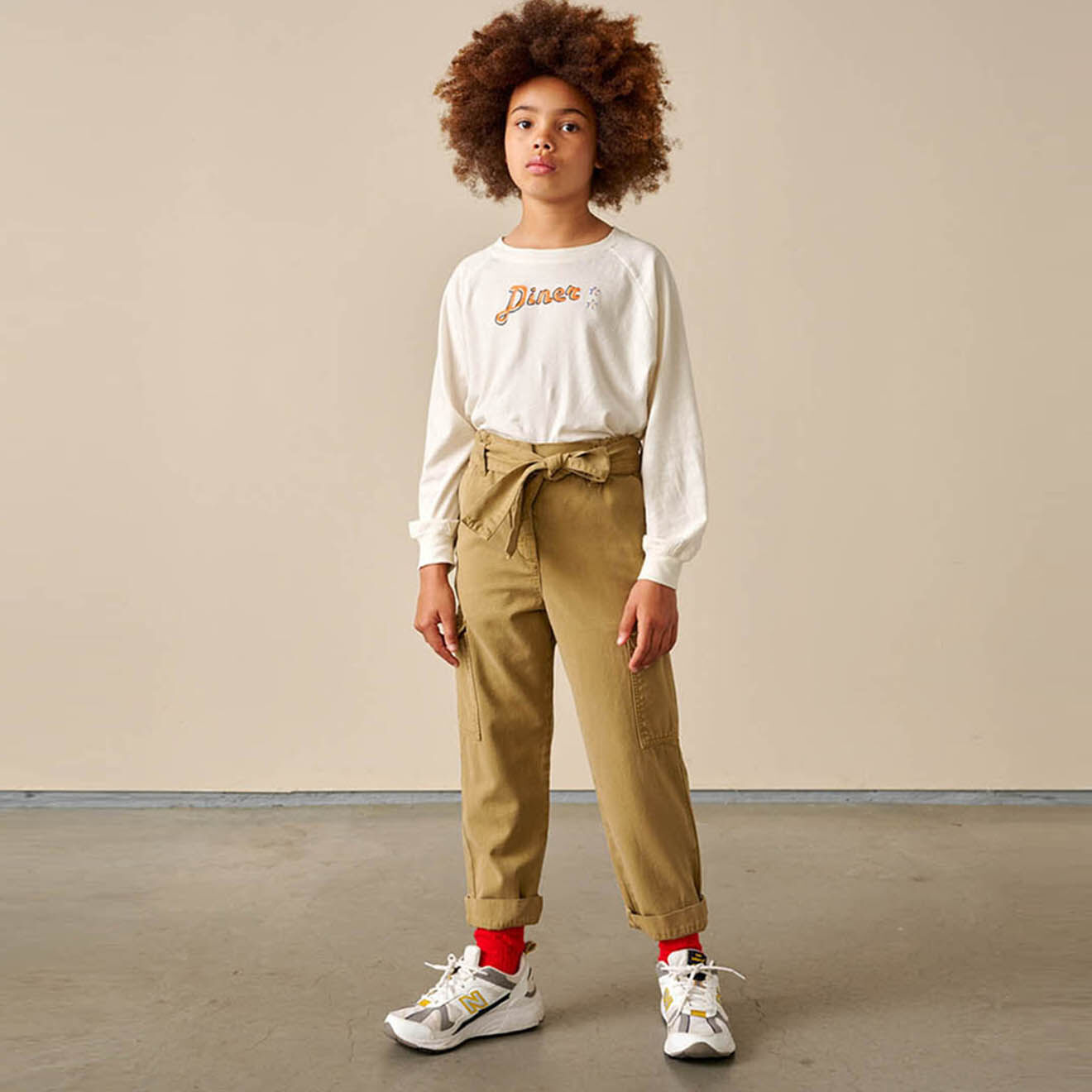 Bellerose T-Shirt Azu en Coton vintage blanc