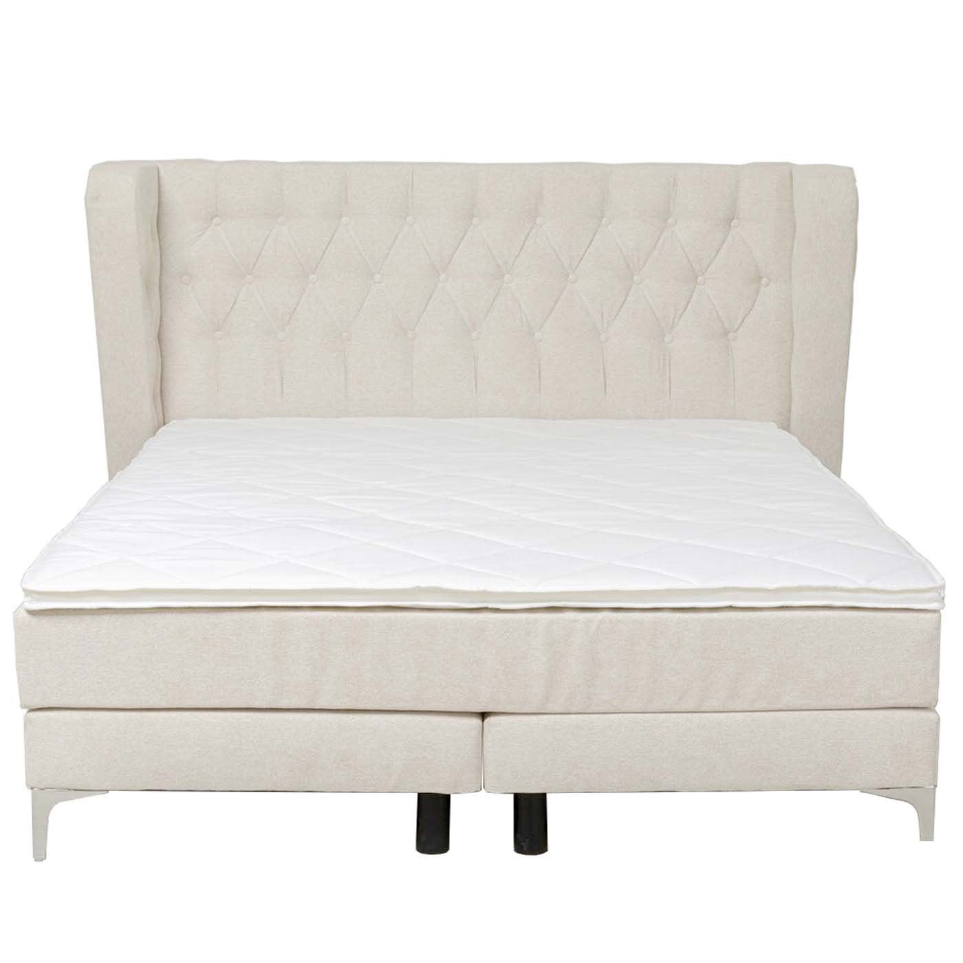 Bed Boxspring Benito Moon creme Kare Design