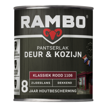 Rambo Pantserlak Deur & Kozijn zijdeglans klassiekrood dekkend 750 ml