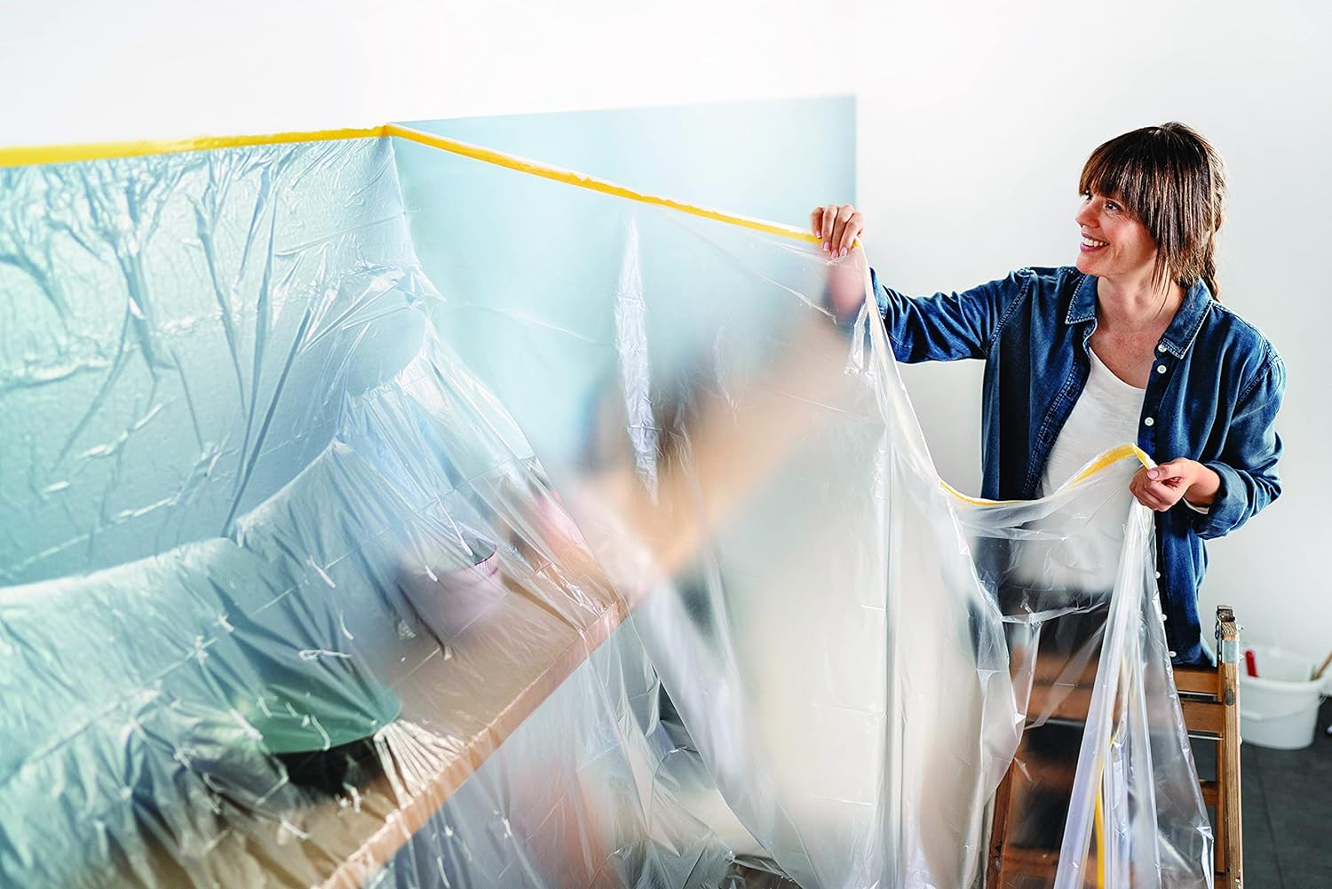 (2.6x17m) 2in1 Easy Cover Perfect  XL Abdeck Folie mit Maler Klebeband Nachfüllpack Refill (56575-00000-00)