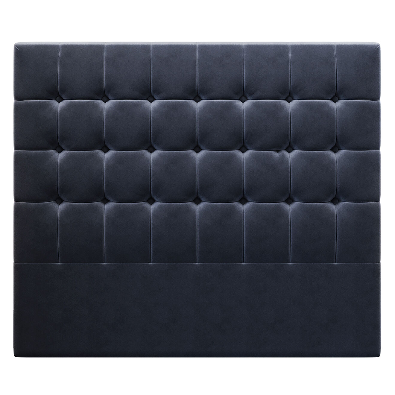 Kooko Home Tête de lit en Velours Sol bleu foncé - 200x12x120 cm