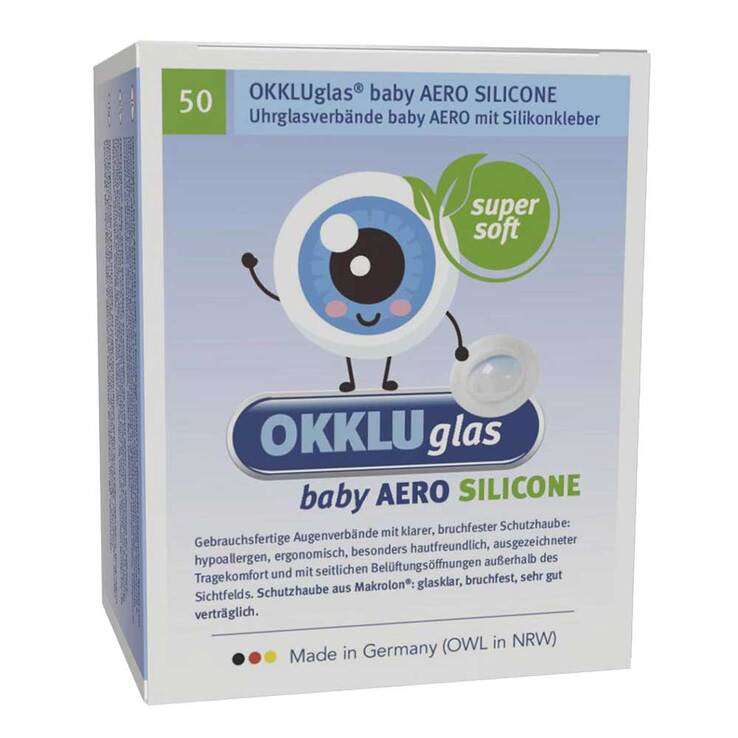 Okkluglas baby Aero Silicone Uhrglasv.Silikonkleb., 50 St