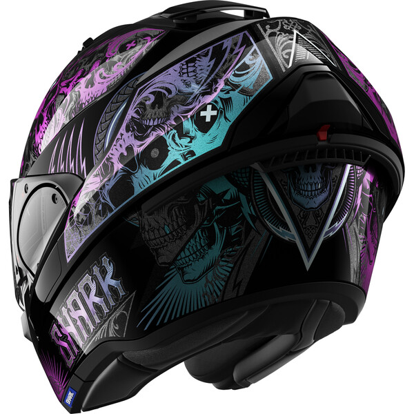Shark - Casque Evo-ES K-Rozen Noir Brillant / Violet / Bleu
