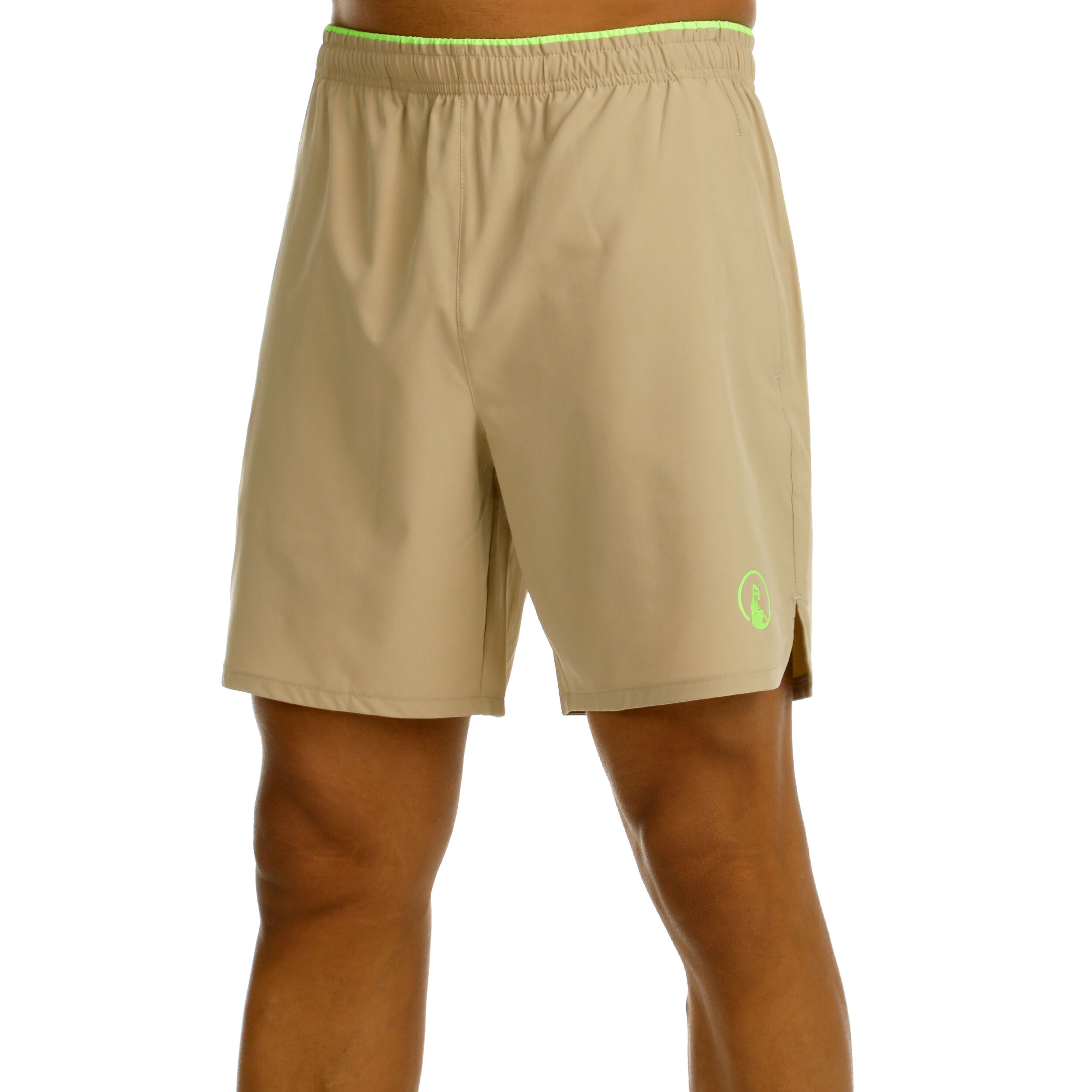Quiet Please Wild Slam Shorts Hommes - Beige , Vert Fluo