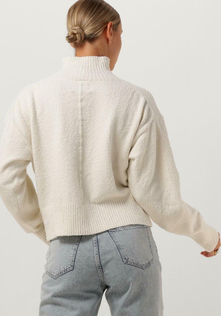 CALVIN KLEIN gebroken wit calvin klein coltrui boucle high neck sweater