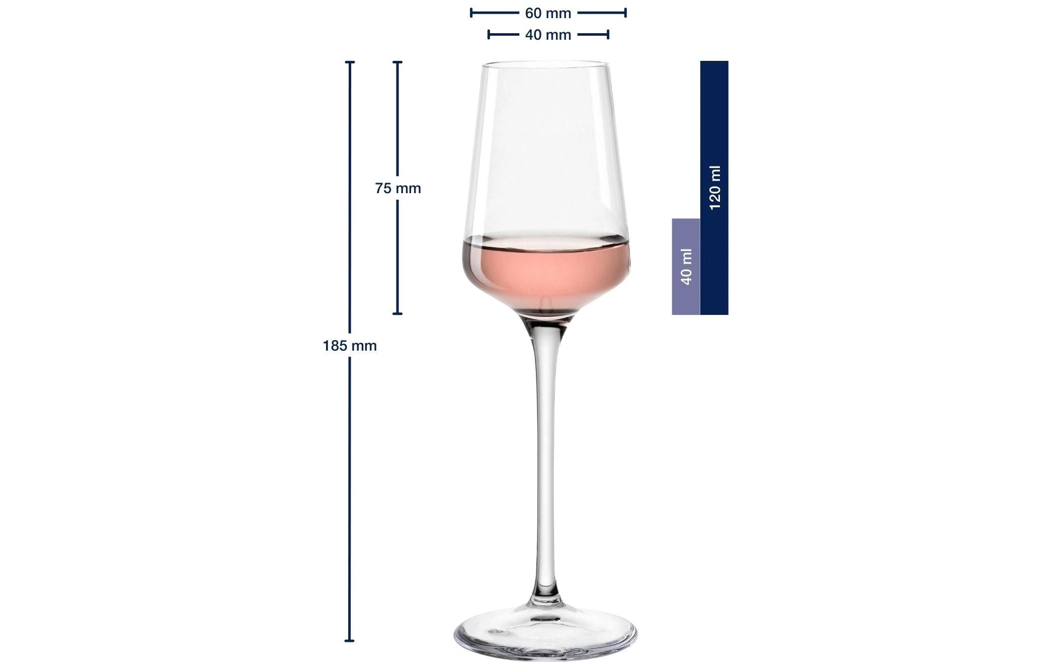 Trinkglas Puccini 120 ml, 6 Stück, TransparentChampagnerglas-Set
