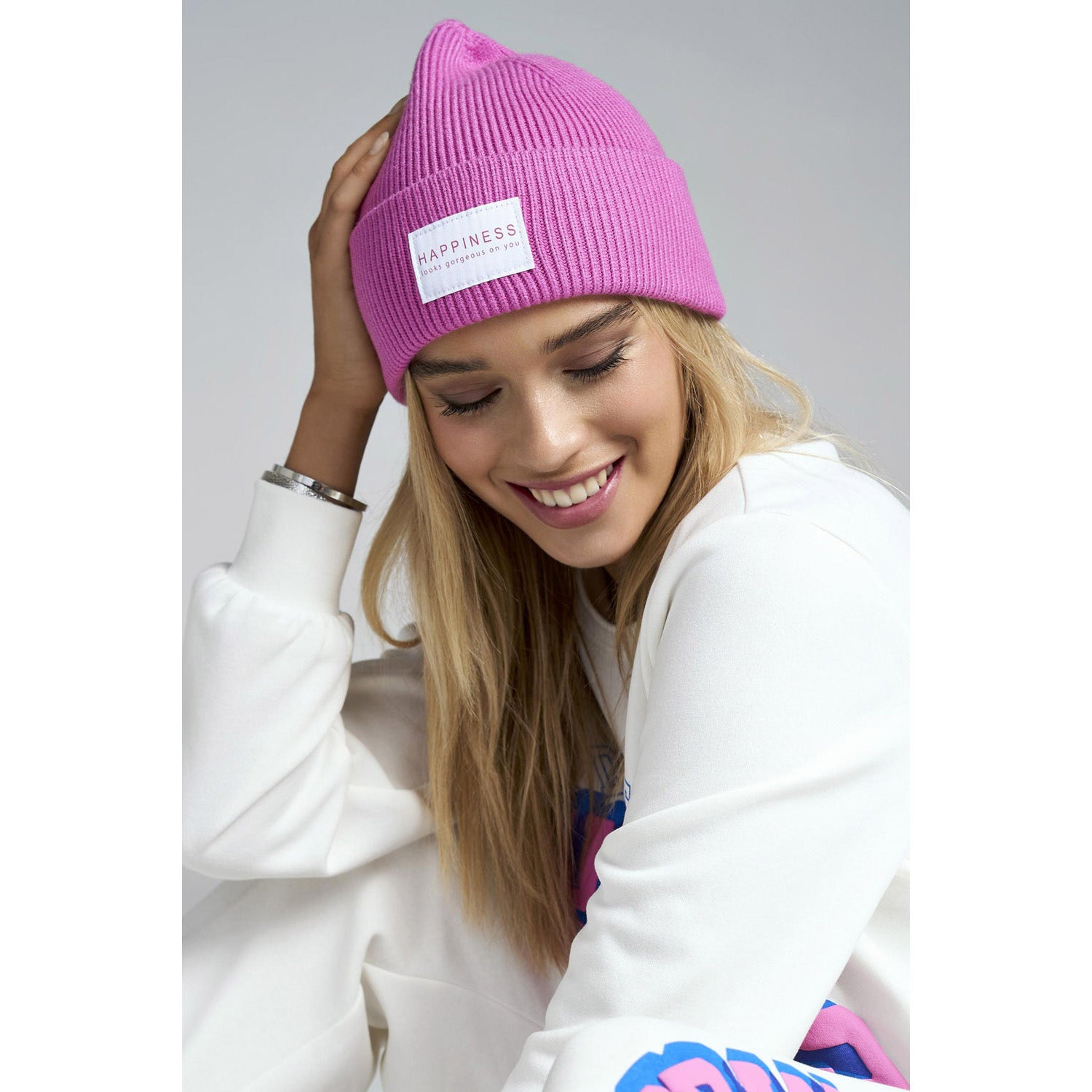 ONLY  Alpha Life Patch Rib Beanie