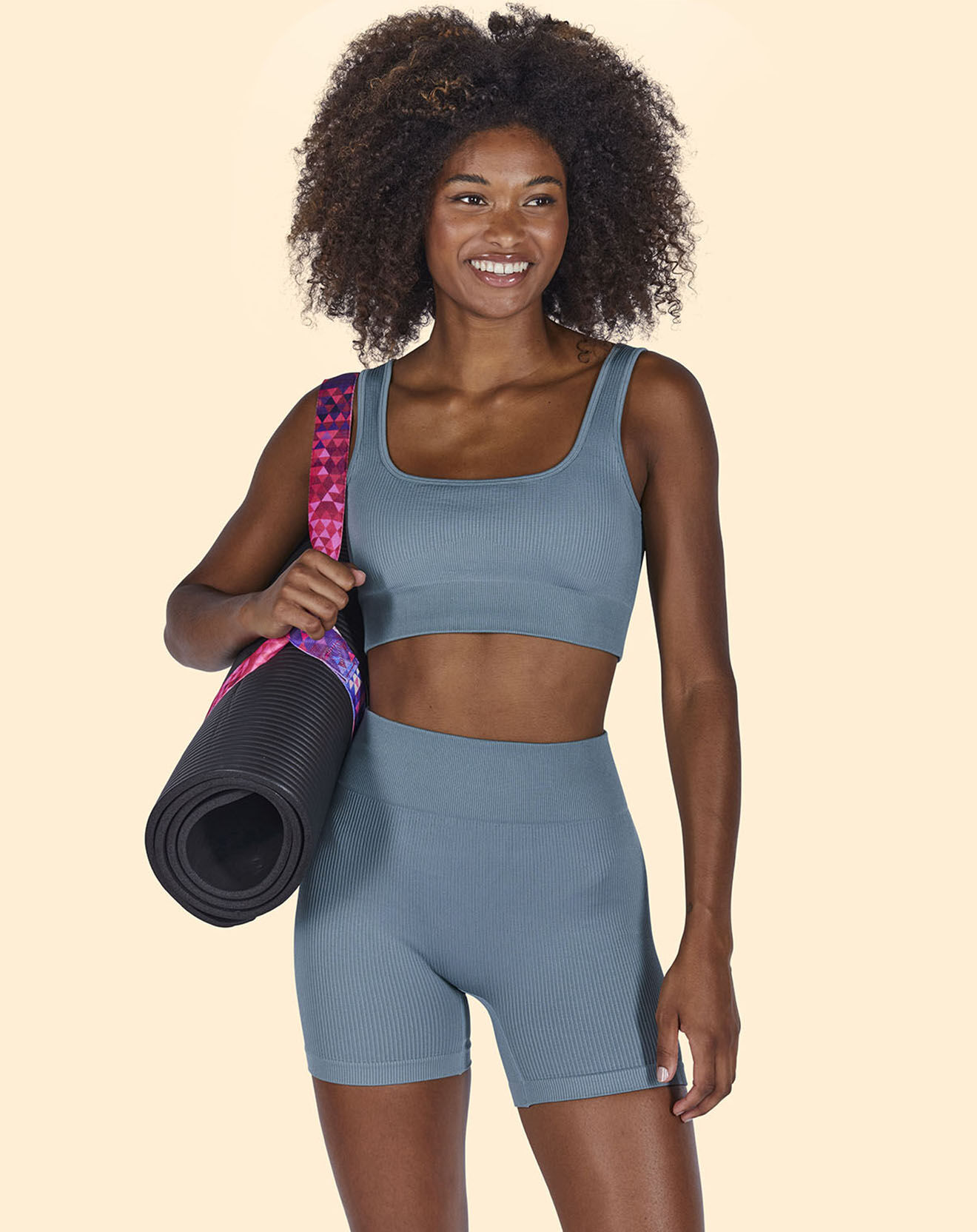 Onamaste Brassière de sport Maintien léger bleu glacé