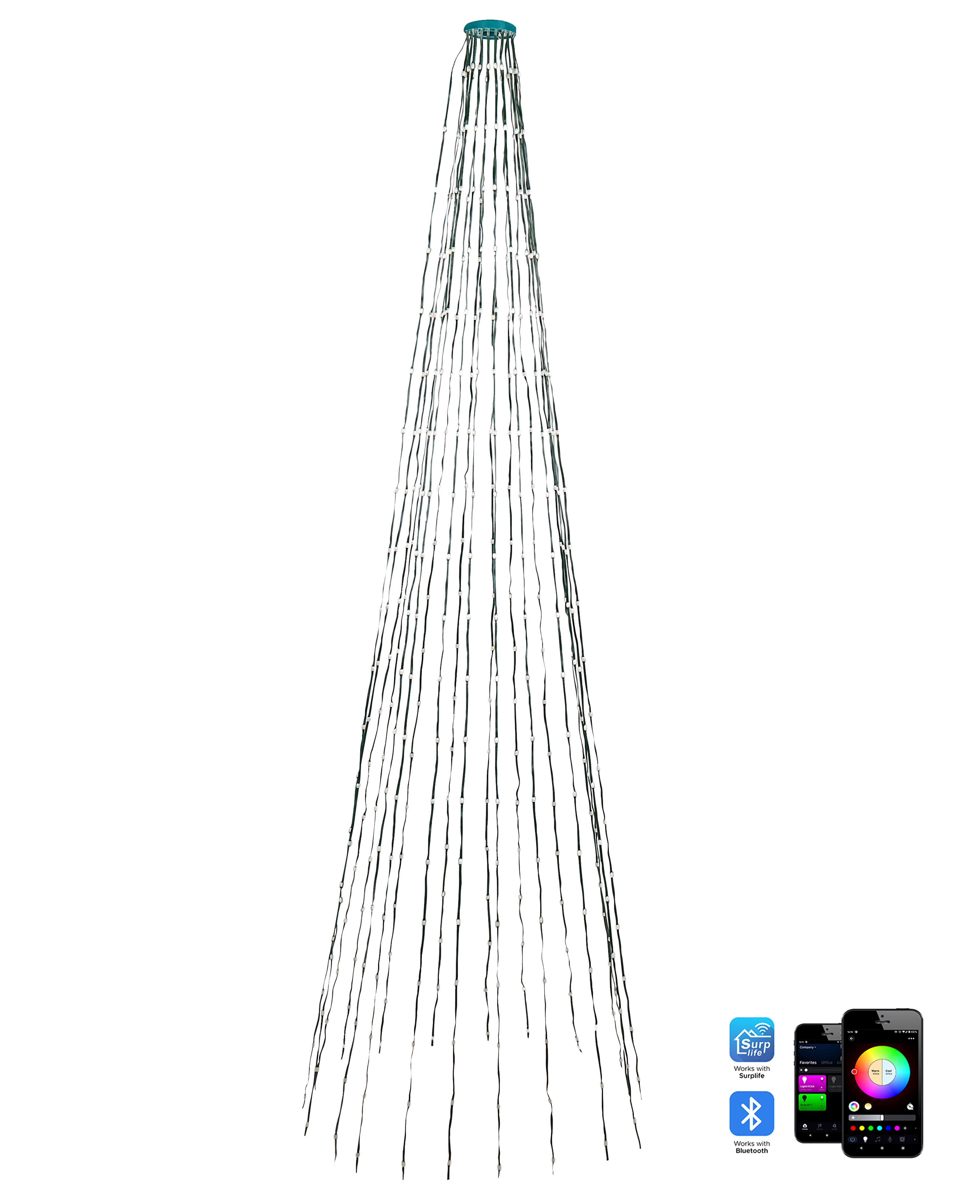 Lichtsnoer slimme LED met app SAARLOQ 2 m Multicolor