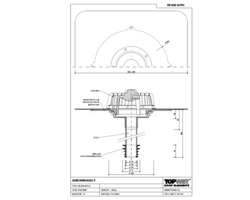 TopWet renovatieput met geïntegreerde PVC-manchet NW 50 H = 400 mm
