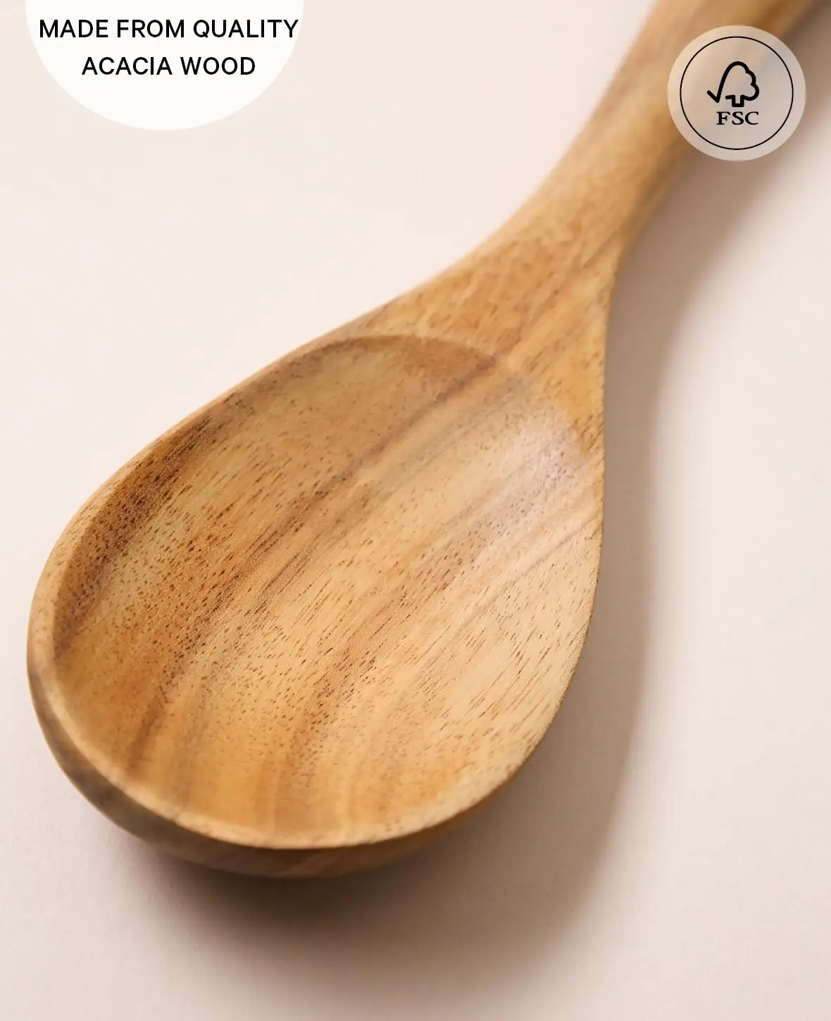 (2-tlg. Set) Akazienholz Salatbesteck Küchen Besteck - Braun