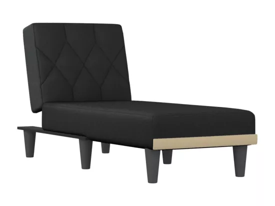 Prolenta Premium - Chaise longue noir tissu
