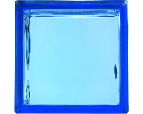 Glasblok golf blauw 19 x 19 x 8 cm