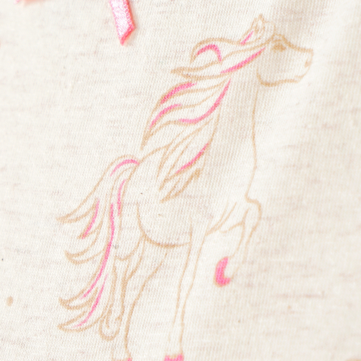 Topolino 3 Mädchen Pantys mit Pferde-Motiven cremeweiss / rosa / hellbeige