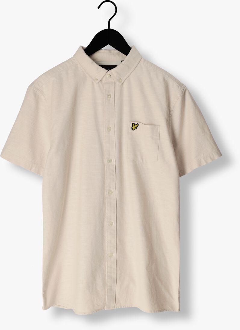 LYLE & SCOTT gebroken wit lyle & scott casual overhemd cotton slub short sleeve shirt