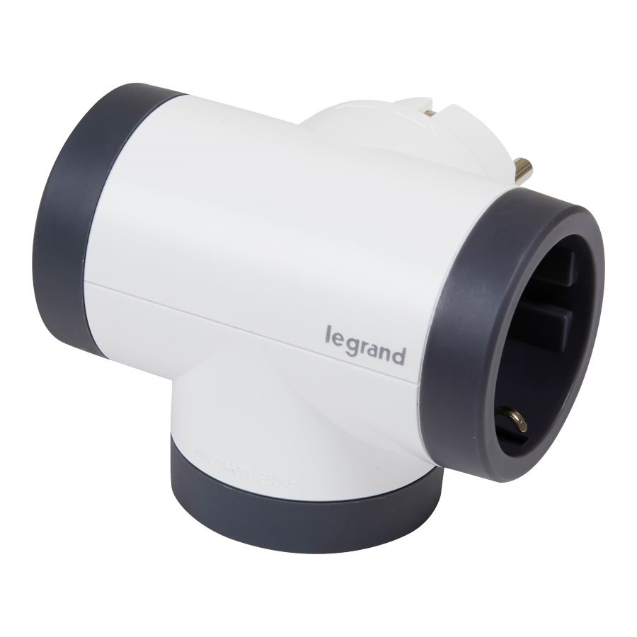 FICHA TRIPLA 2P T OBT LEGRAND BRANCO/CINZA