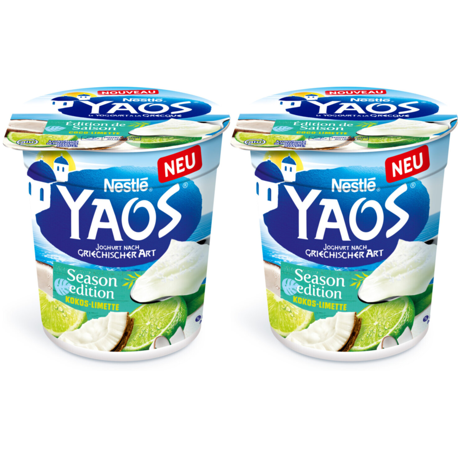 Nestlé YAOS Joghurt Kokos & Limette 2x150g