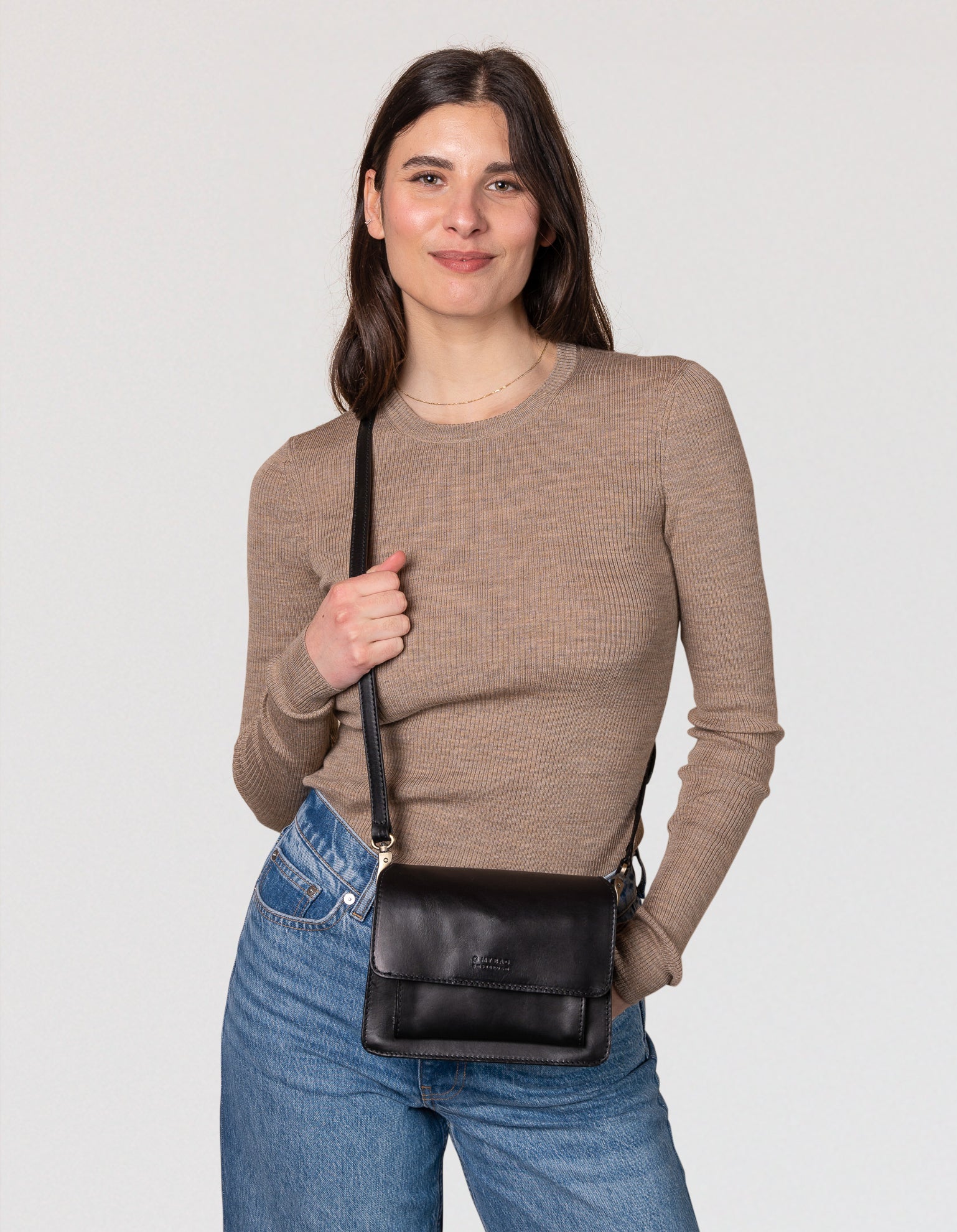 Harper Mini - Black Classic Leather