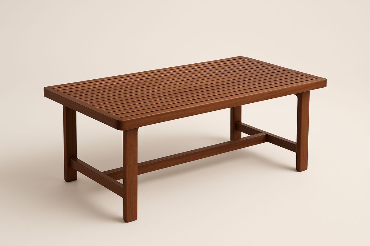 Gartentisch Rechteckig Akazienholz 120x60x45cm Braun