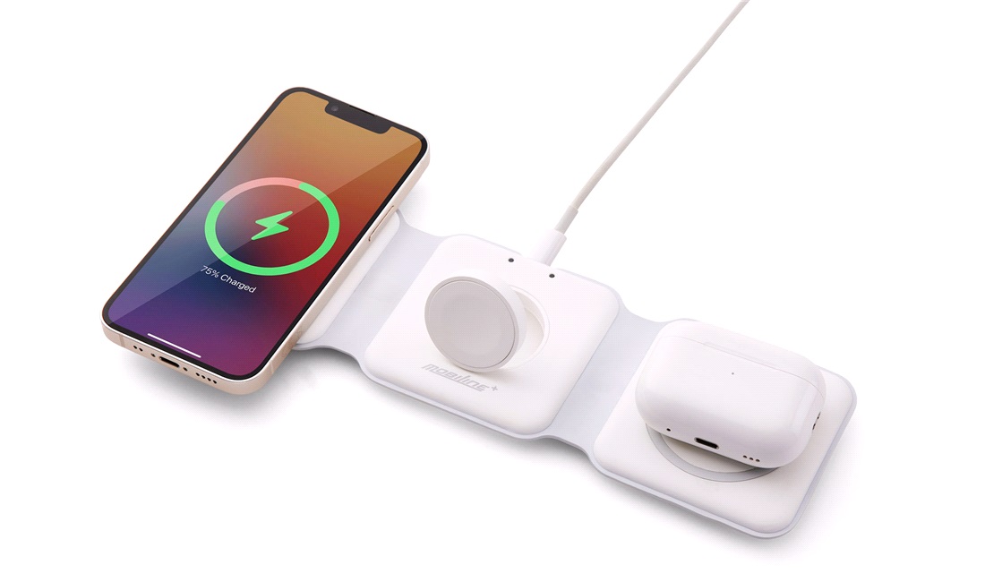 Foldbar 3i1 trådløs oplader