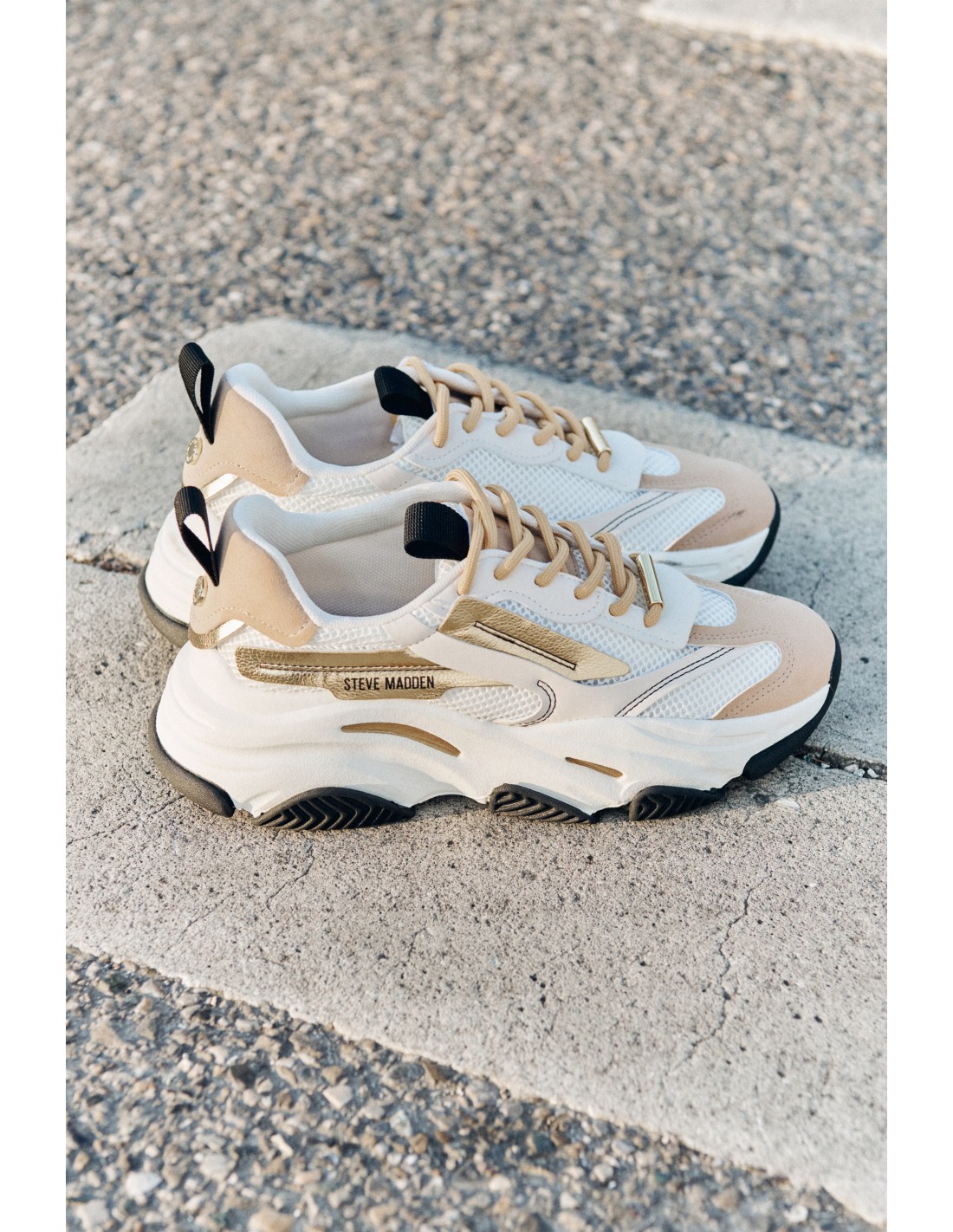 steve madden Baskets de ville Femme Possession-e Sneaker Doré