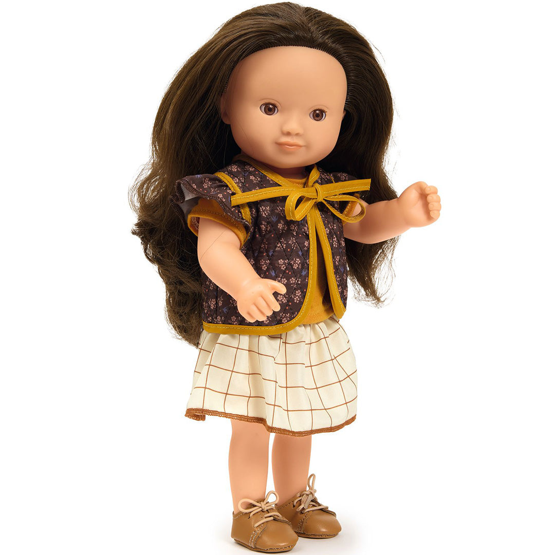 Djeco poppenkledingset pomea lovely - capucine - 32 cm