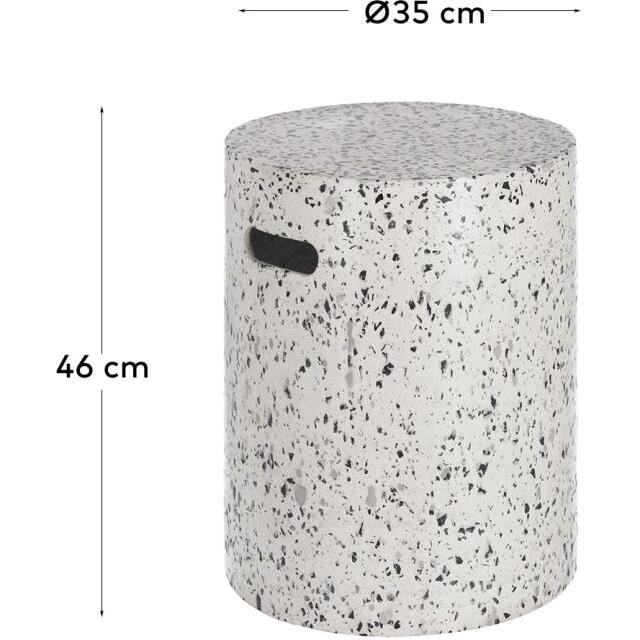 Repose-pieds d'extérieur Jenell - terrazzo Ø 35 cm
