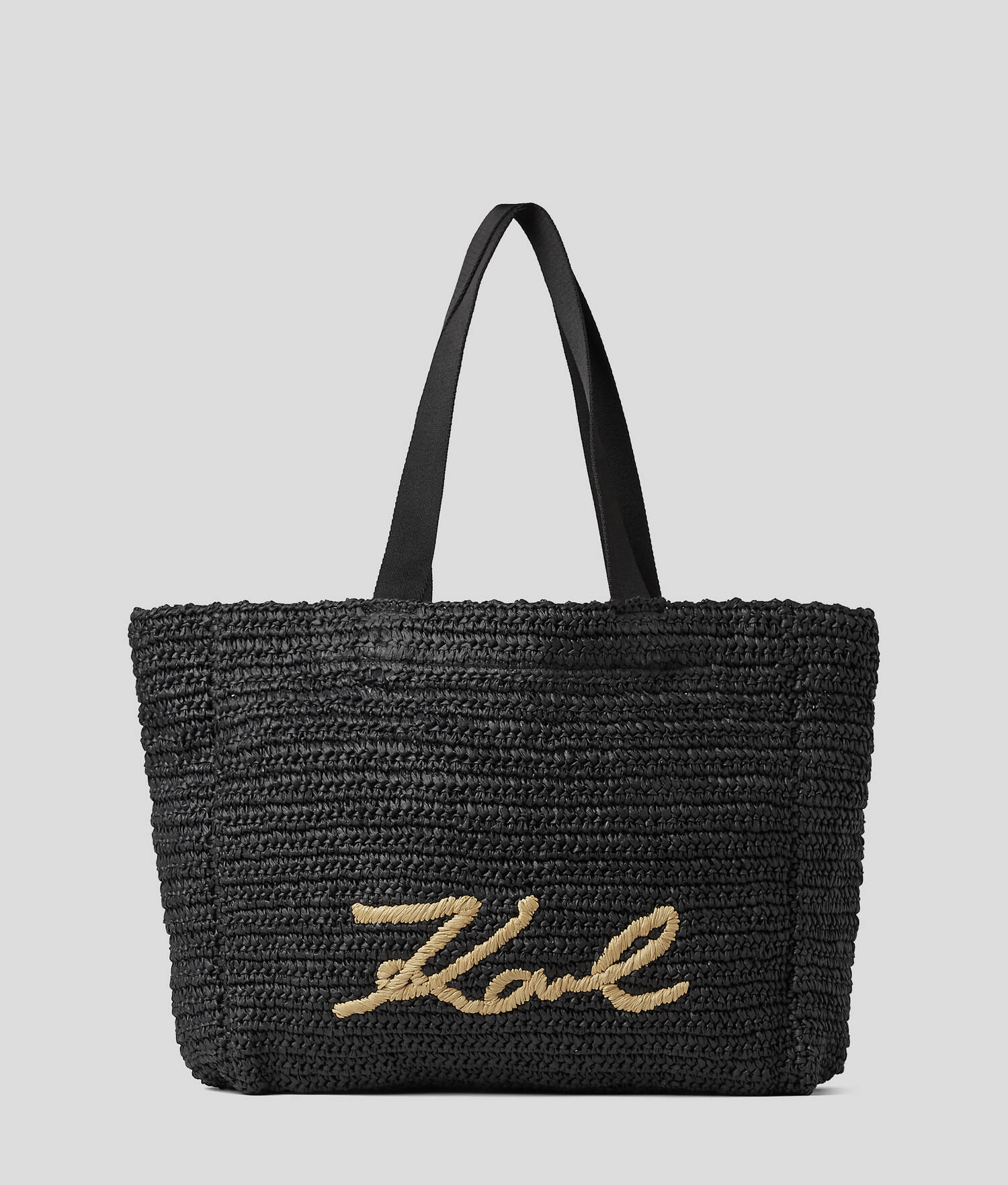 CABAS DE PLAGE K/SIGNATURE EN RAPHIA
