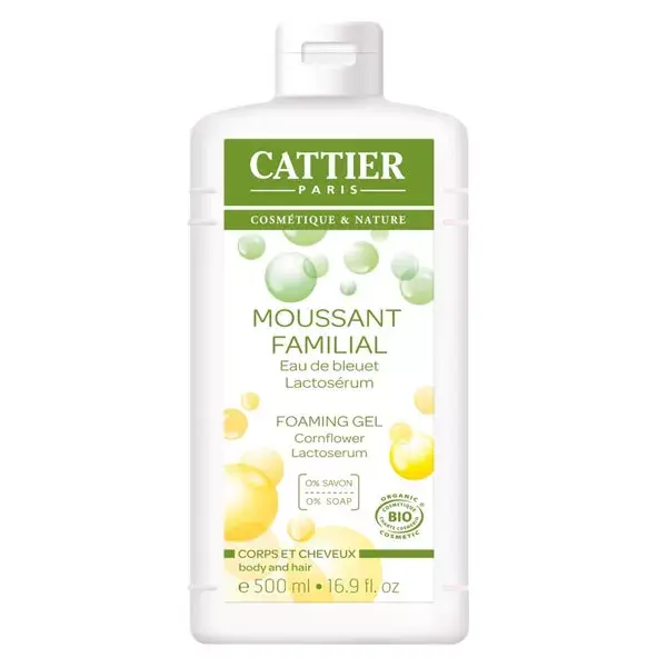 Cattier Moussant Familial Eau de Bleuet Bio 500ml