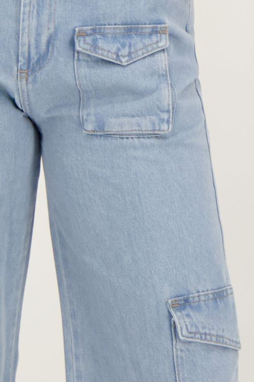 Blauwe denim cargo jeans