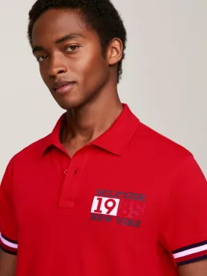 Polo Slim Fit com Detalhe de Logo